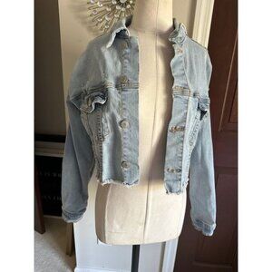 LALA ANTHONY cropped denim jacket Small